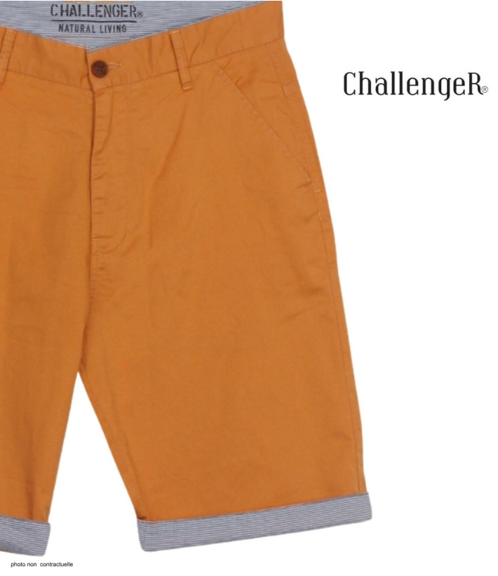 Bermuda uni avec revers CHALLENGER IBIZA2 - Short coton orange