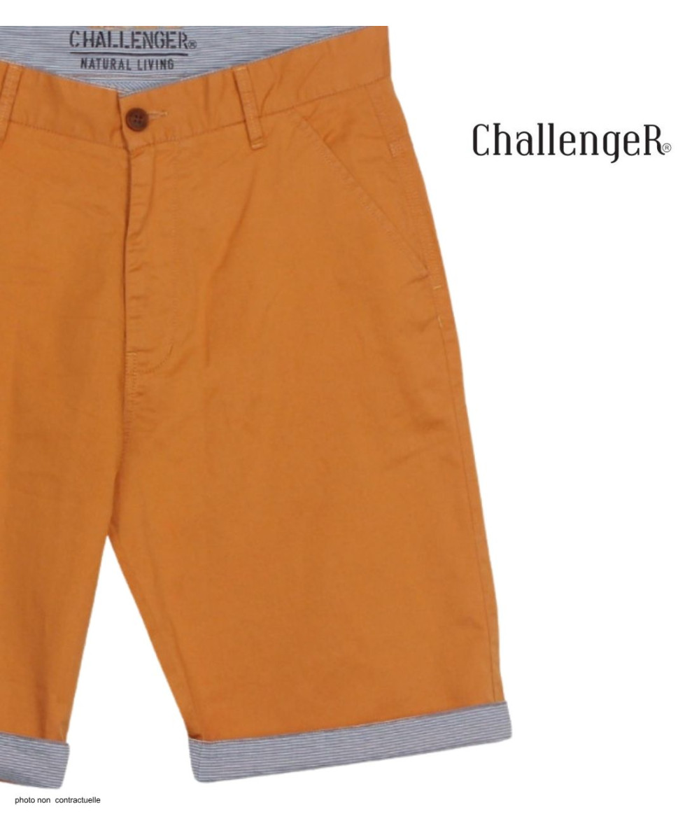 Bermuda uni avec revers CHALLENGER IBIZA2 - Short coton orange