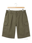 Bermuda cargo multipoches CHALLENGER ICARE - Short coton canvas marron