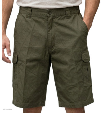 Bermuda cargo multipoches CHALLENGER ICARE - Short coton canvas marron