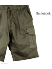 Bermuda cargo multipoches CHALLENGER ICARE - Short coton canvas marron