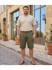 Bermuda cargo multipoches CHALLENGER ICARE - Short coton canvas marron