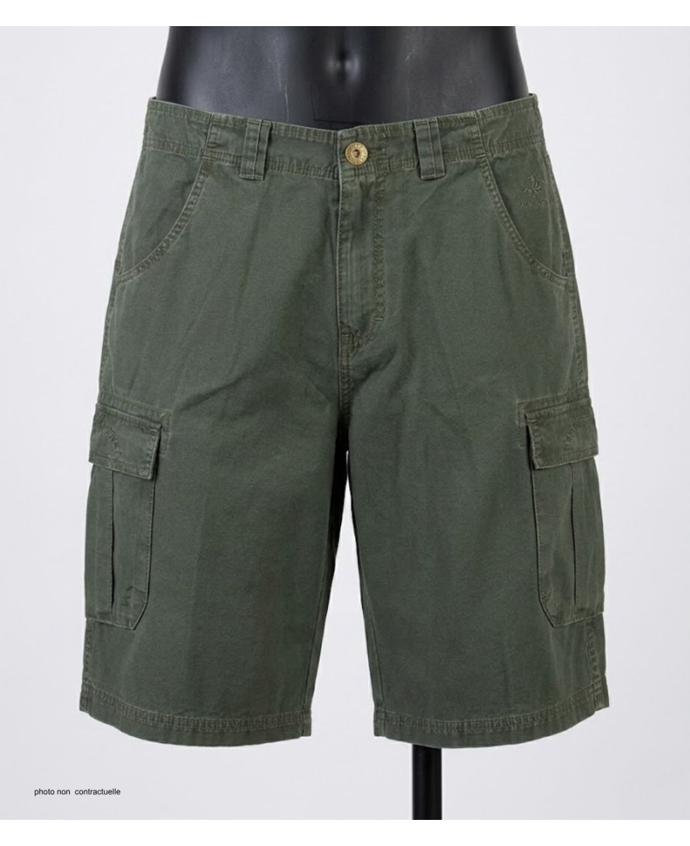 Bermuda Homme WINCHESTER IDAHO1 Vert Olive Cargo Multi-poches