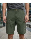 Bermuda cargo pour homme de marque WINCHESTER modèle IDAHO1 de couleur vert olive avec poches latérales à rabat.
