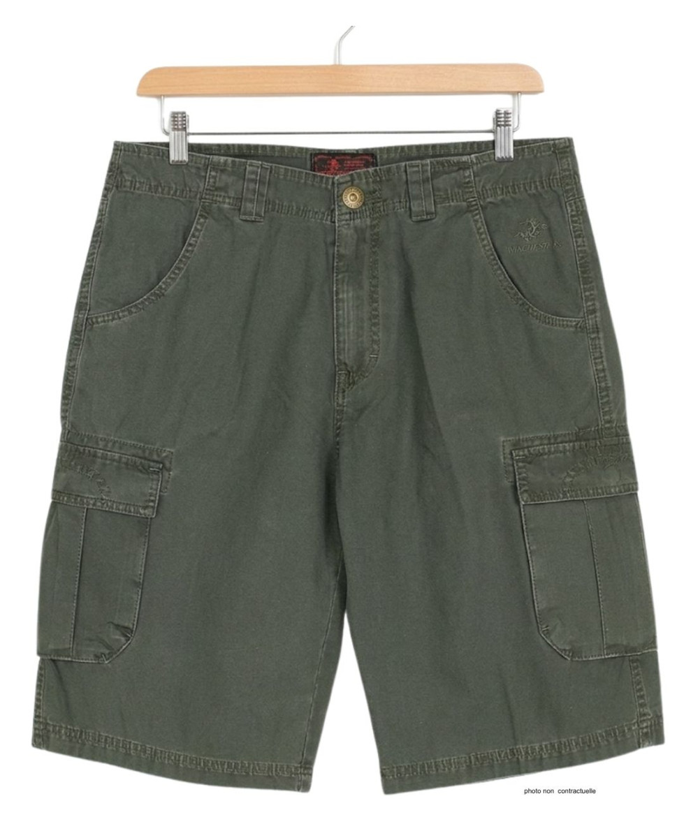 Bermuda Homme WINCHESTER IDAHO1 Vert Olive Cargo Multi-poches