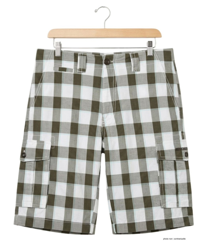 Bermuda Homme WINCHESTER IDRA1B Blanc à Carreaux en Coton