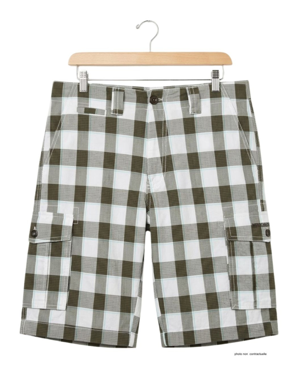 Bermuda Homme WINCHESTER IDRA1B Blanc à Carreaux en Coton