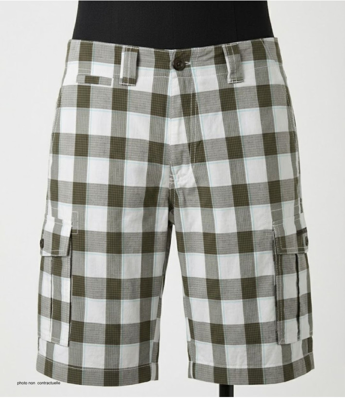 Bermuda Homme WINCHESTER IDRA1B Blanc à Carreaux en Coton