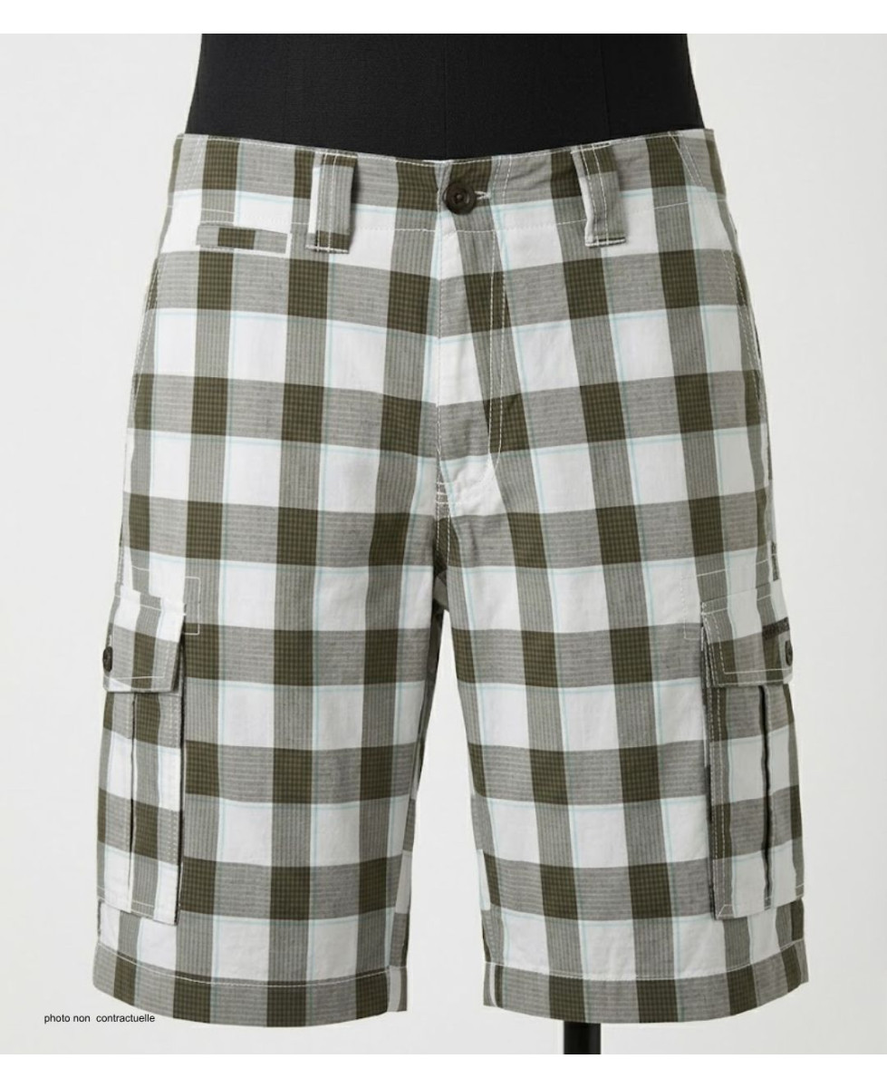 Bermuda Homme WINCHESTER IDRA1B Blanc à Carreaux en Coton