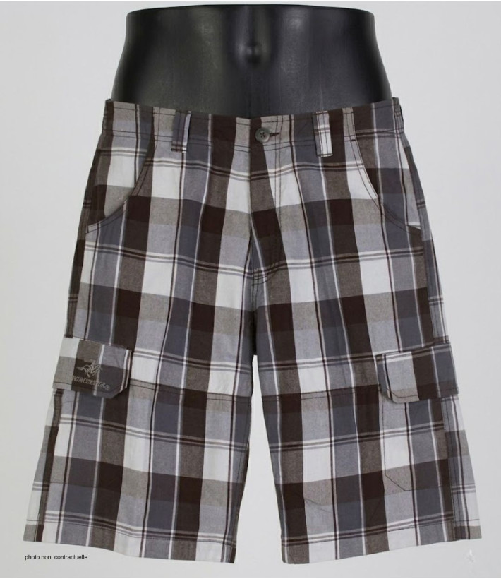 Bermuda Homme WINCHESTER ILLOWA2 Gris Chocolat à Carreaux