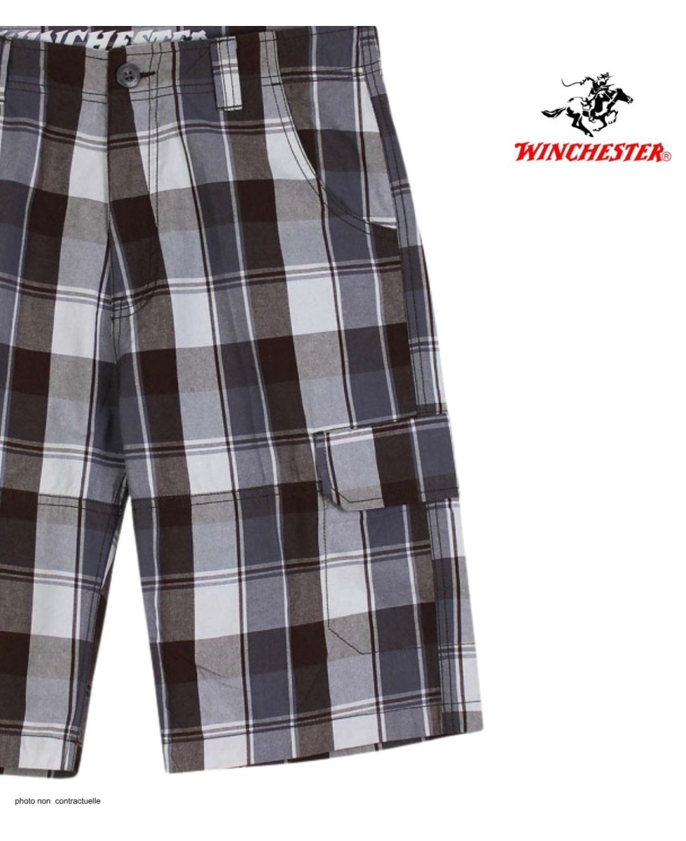 Bermuda Homme WINCHESTER ILLOWA2 Gris Chocolat à Carreaux