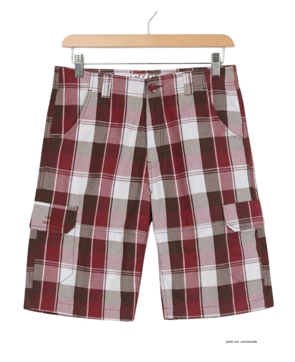 Bermuda Homme WINCHESTER ILLOWA3 Chocolat Bordeaux à Carreaux