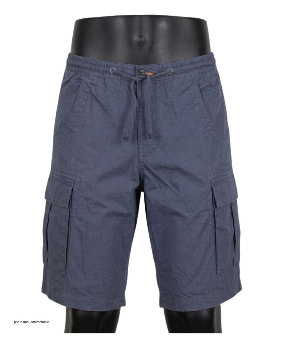 Bermuda Homme CHALLENGER ILOT1 Gris Cargo Taille Élastique