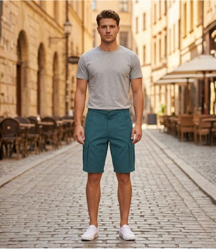 Bermuda Homme CHALLENGER ILOT2 Cargo Taille Élastique Coton