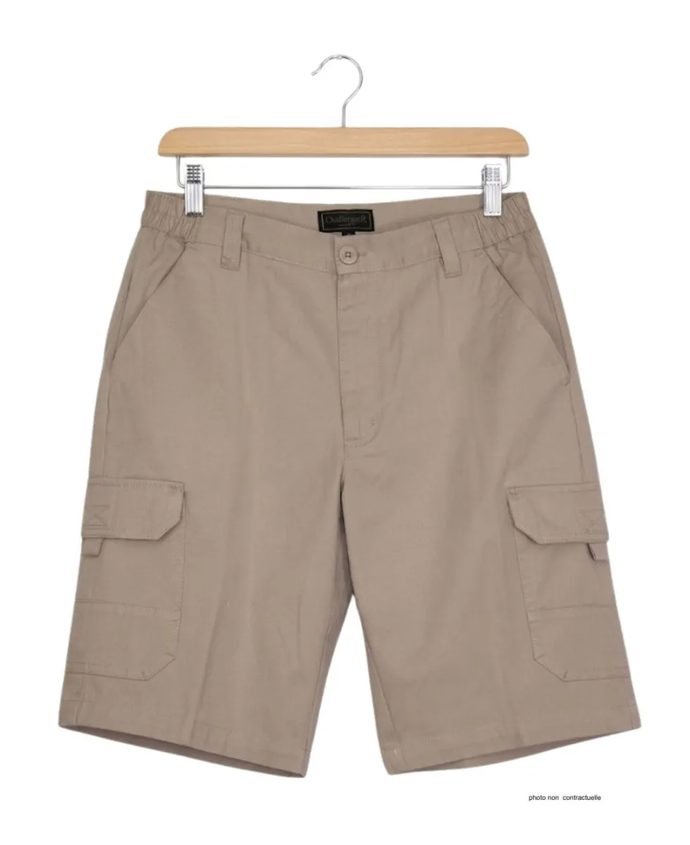 Bermuda Homme CHALLENGER INCA1 Beige Cargo Coton Twill