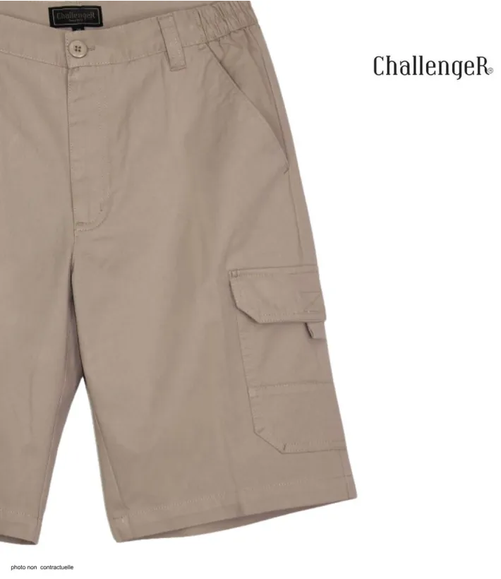 Bermuda Homme CHALLENGER INCA1 Beige Cargo Coton Twill