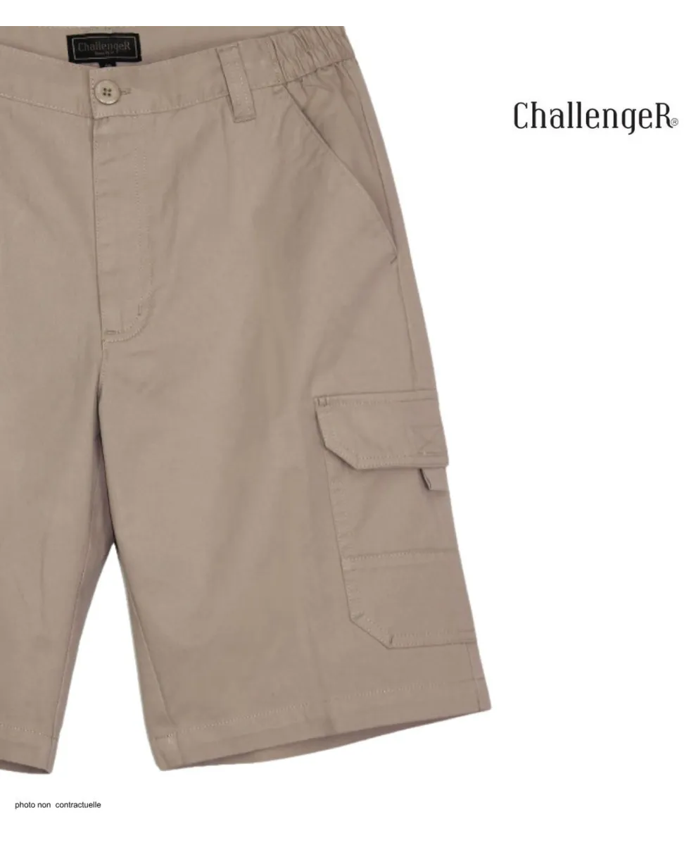 Bermuda Homme CHALLENGER INCA1 Beige Cargo Coton Twill