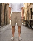 Bermuda Homme CHALLENGER INCA1 Beige Cargo Coton Twill