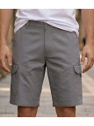 Bermuda cargo pour homme de la marque CHALLENGER modèle INCA2 de couleur grise avec taille élastiquée.