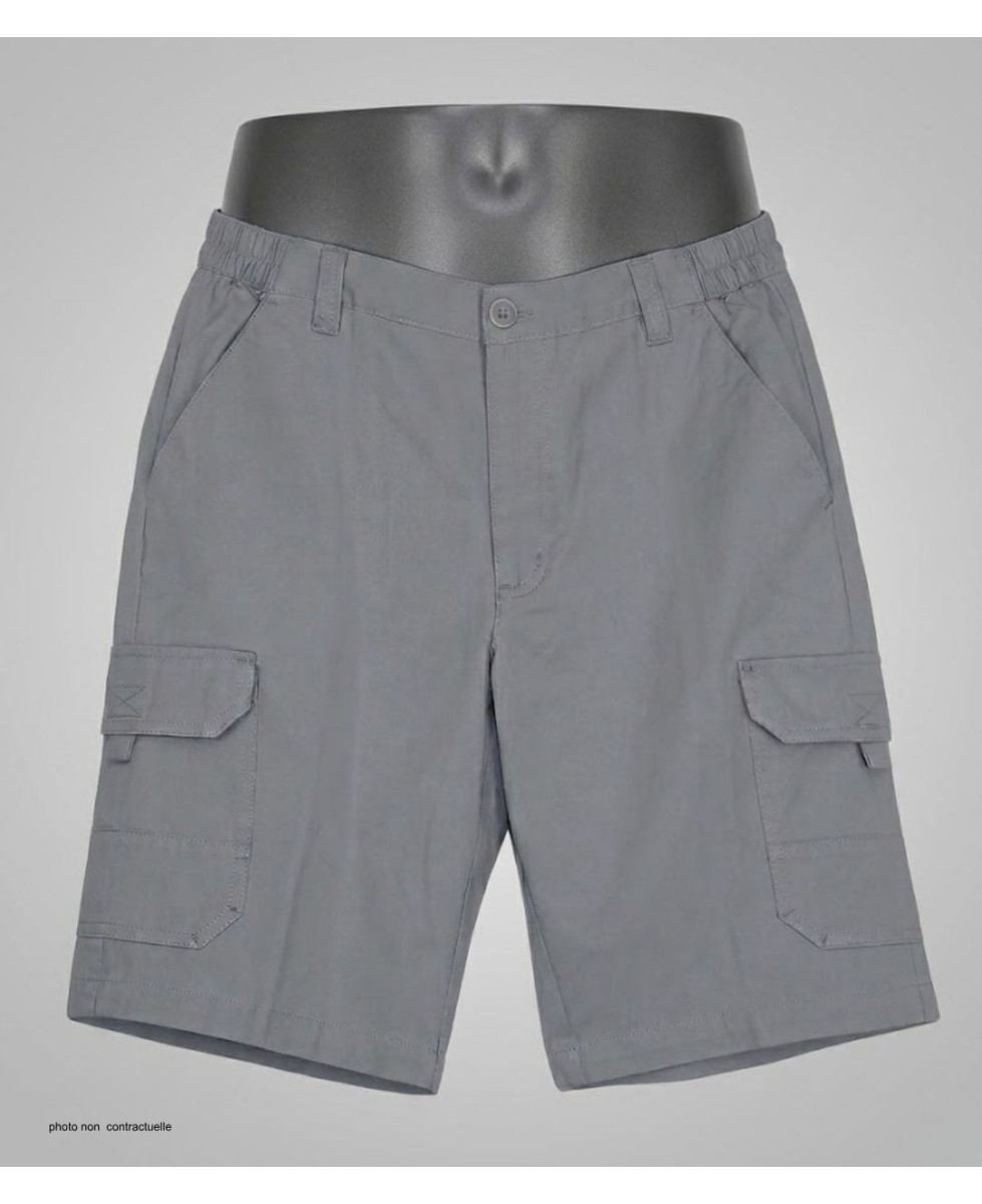 Bermuda Homme CHALLENGER INCA2 Gris Cargo Taille Élastique