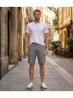 Bermuda Homme CHALLENGER INCA2 Gris Cargo Taille Élastique