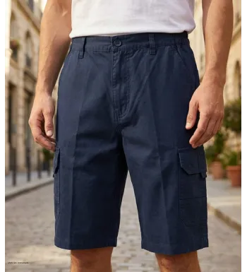 CHALLENGER INCA5 : Bermuda homme marine à taille élastiquée