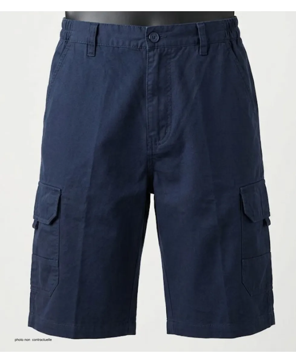 CHALLENGER INCA5 : Bermuda homme marine à taille élastiquée