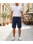 CHALLENGER INCA5 : Bermuda homme marine à taille élastiquée