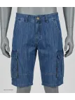WINCHESTER INDIGO1 : Bermuda en jean homme bleu stone cargo