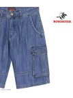 WINCHESTER INDIGO1 : Bermuda en jean homme bleu stone cargo