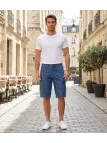 WINCHESTER INDIGO1 : Bermuda en jean homme bleu stone cargo