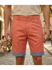 Bermuda uni pour homme de la marque WINCHESTER modèle INDUS2 de coloris orange avec poches fonctionnelles et revers modulables.