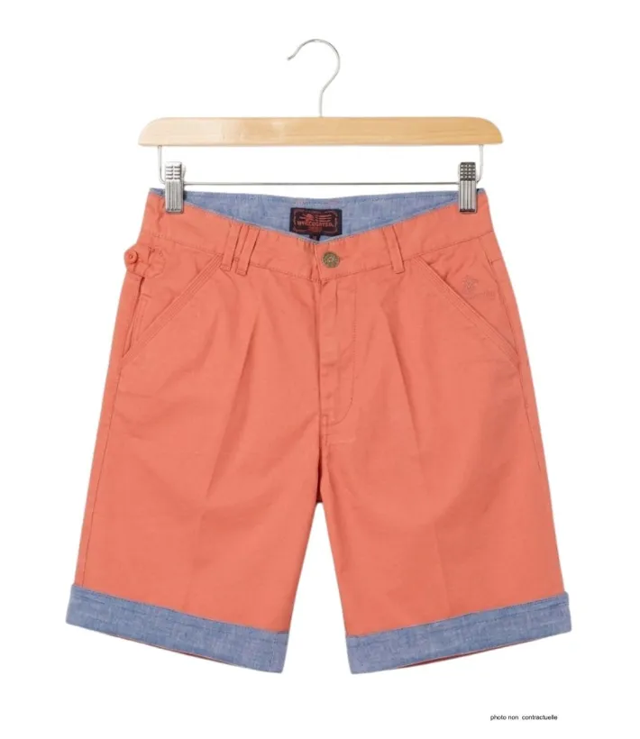 WINCHESTER INDUS2 : Bermuda Orange en Coton Style 2-en-1