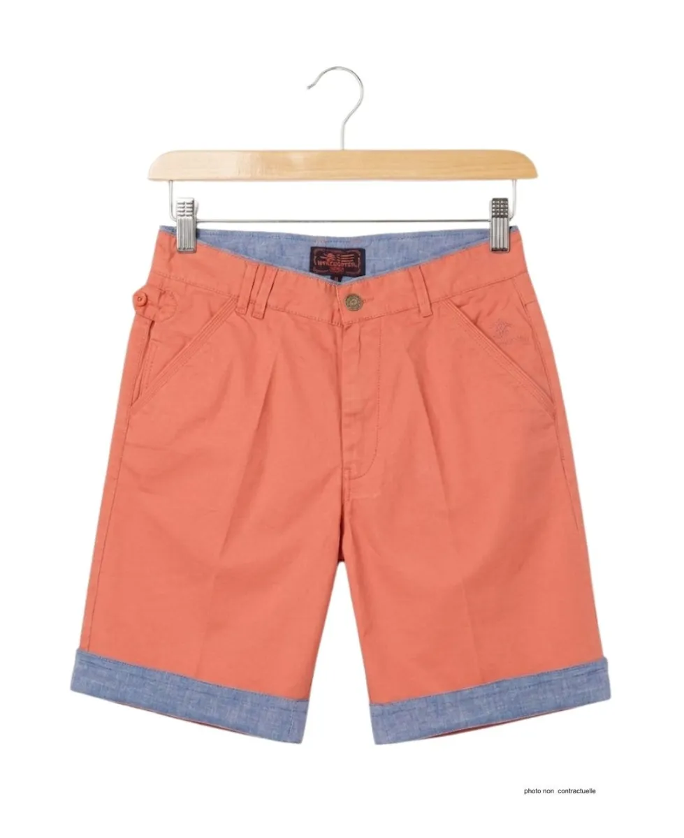 WINCHESTER INDUS2 : Bermuda Orange en Coton Style 2-en-1