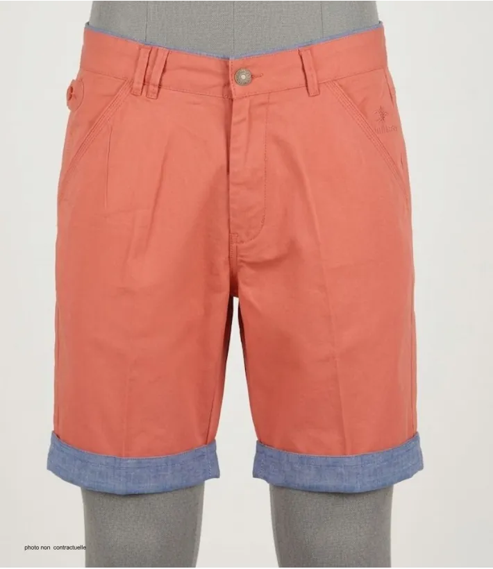 WINCHESTER INDUS2 : Bermuda Orange en Coton Style 2-en-1
