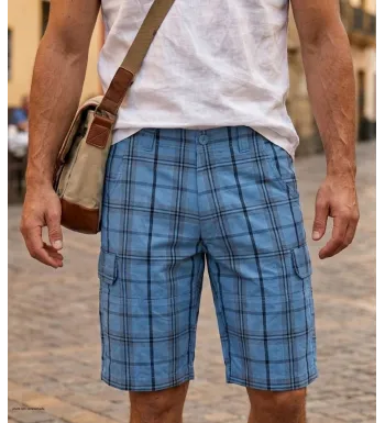 Bermuda pour homme à motifs carreaux de la marque WINCHESTER modèle INTACT1