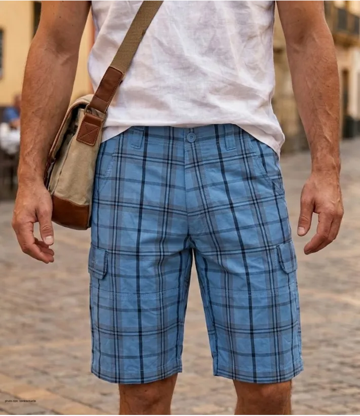 Bermuda pour homme à motifs carreaux de la marque WINCHESTER modèle INTACT1