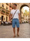 WINCHESTER INTACT1 : Bermuda à Carreaux en Coton pour Homme