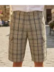 Bermuda pour homme à motifs carreaux beige, noir et gris de la marque WINCHESTER modèle INTACT2.