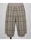 WINCHESTER INTACT2 : Bermuda à Carreaux Beige Noir Gris Homme