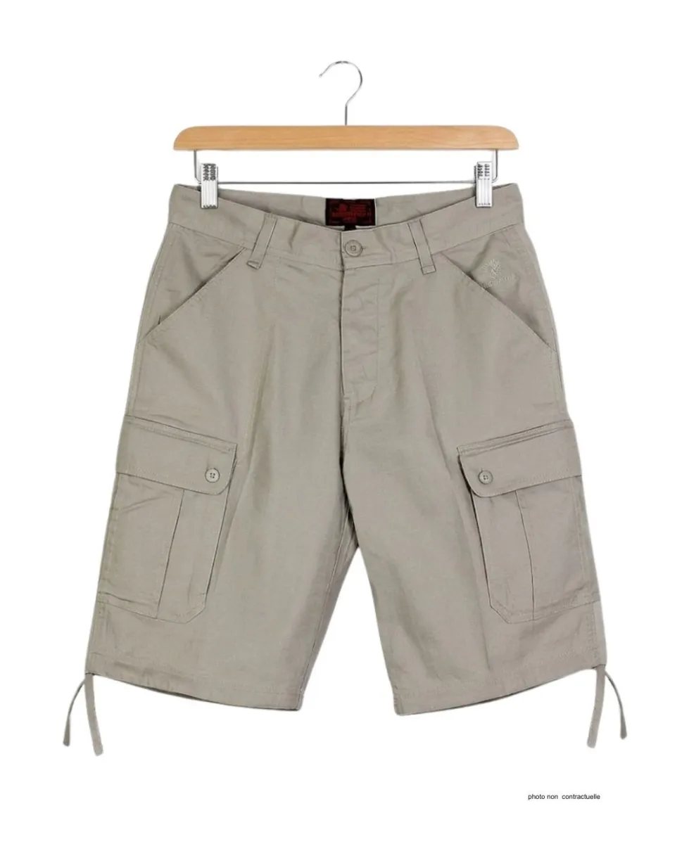 WINCHESTER INVICTUS1 : Bermuda Cargo Homme Coton et Lin Beige