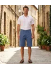 WINCHESTER ISLAND2 : Bermuda Uni en Coton Bleu pour Homme