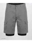 WINCHESTER IVANHOE2 : Bermuda Uni en Coton Gris pour Homme