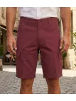 WINCHESTER IVANHOE3 : Bermuda Uni en Coton Bordeaux pour Homme