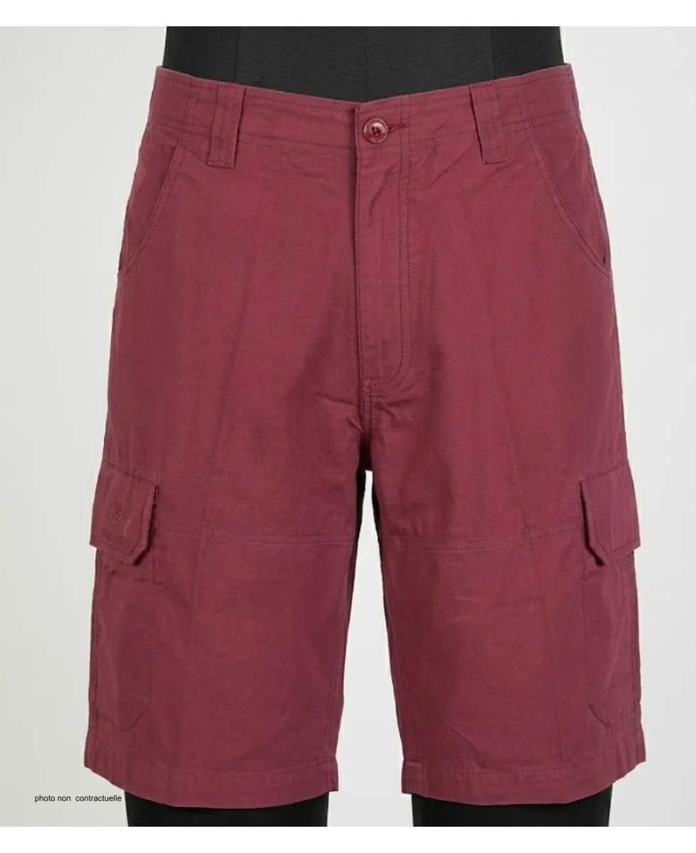 WINCHESTER IVANHOE3 : Bermuda Uni en Coton Bordeaux pour Homme