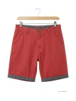 CHALLENGER L2102A Bermuda rouge en coton twill chic