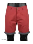 CHALLENGER L2102A Bermuda rouge en coton twill chic