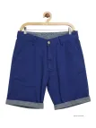 CHALLENGER L2102B Bermuda bleu marine en coton twill
