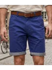CHALLENGER L2102B Bermuda bleu marine en coton twill