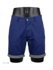 CHALLENGER L2102B Bermuda bleu marine en coton twill